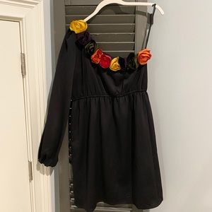 NWT Judith March One Shoulder Flowers Dress